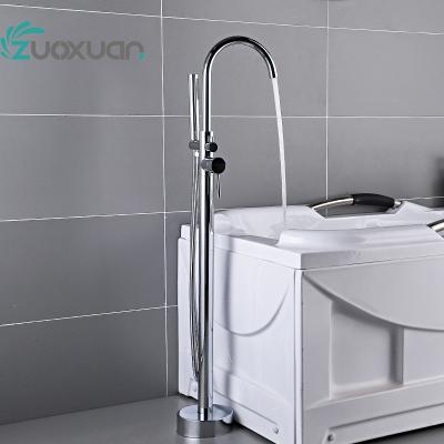 China Without Sliding Bar American Style Chromed Floor Standing Tub Faucet for sale