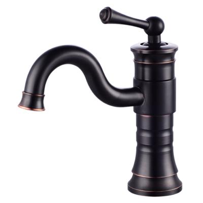 China European Antique Brass Single Hole Basin Faucet Thermostatic Classic Bathroom Faucet Mixer Tap zx0528 for sale