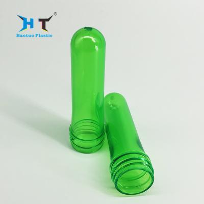 China 18g 24/410 Plastic PET Preform in Clear Green Colors Preform PET Low Price for sale