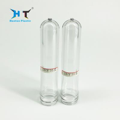 China 35g Clear Blowing Pet Plastic Preforms Detergent Lotion Bottles Preform for sale