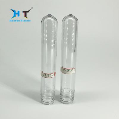 China 35g 24/410 Neck Clear Color Blowing Cosmetic PET Hand Wash Bottles Preform for sale