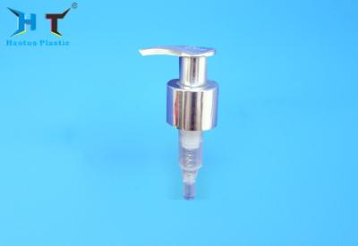 China Metallic Surface Lotion Dispenser Pump UV Collar 24 / 410 Gold And Sliver Color for sale