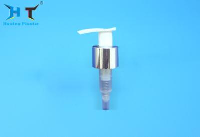 China Shiny Aluminum Hand Lotion Pump Dispenser 24mm 28mm For Cleaning Bottles for sale