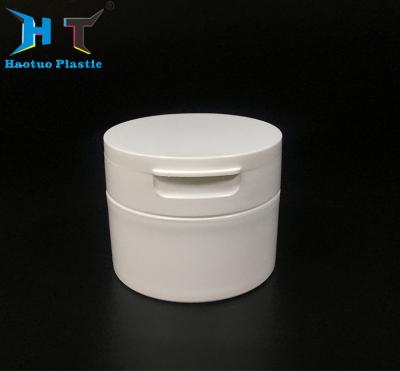 China White Round PP Plastic Jars 120 Gram Moisture Proof With Flip Top Cap for sale