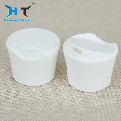 China White Plastic Press Disc Top Cap , 28 410 Cap Polish Surfacee SGS Approved for sale