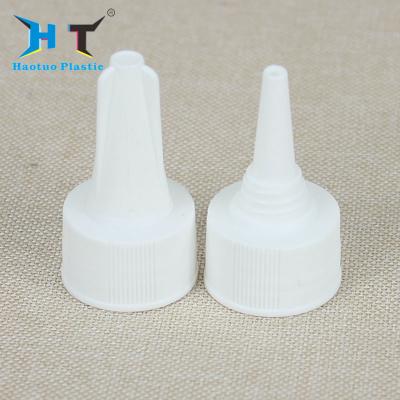 China White Color Twist Off Plastic Push Pull Caps 20 / 410 24 / 410 Neck Size for sale