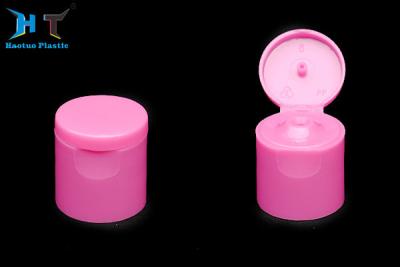 China 20 / 410 Flip Top Plastic Caps , Pink Color Flip Top Water Bottle Caps for sale