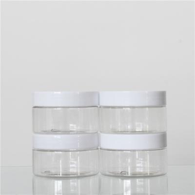 China Colorful 100ml Plastic Jar , Clear Plastic Cosmetic Jars Custom Logo for sale