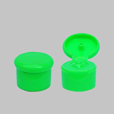 China Green 24 410 Flip Top Cap Round Personal Cosmetic Bottle Flip Top Closure Caps for sale