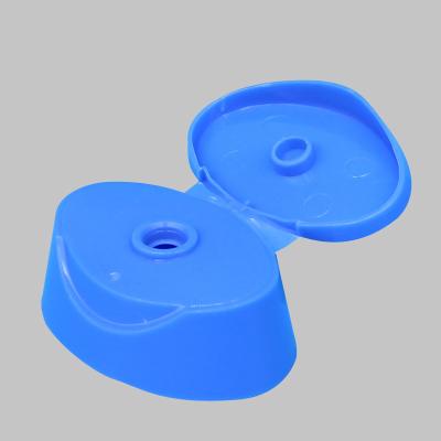 China Oval Shape Plastic Flip Top Caps , 6.8g Skin Care Bottle Cap Flip Top for sale