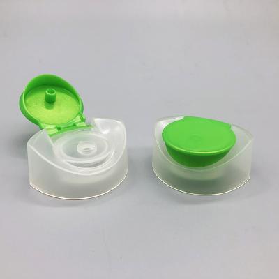 China 200ml Shampoo Bottle Flip Top Bottle Lids Double Color Oval PP Flip Top Caps for sale