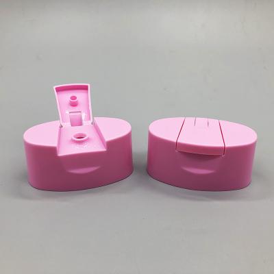 China Polish Bule Color 24mm Snap Neck Shampoos Conditioner Plastic Flip Top Closure Cap for sale