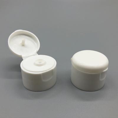 China 28 / 410 Plastic Bottle Flip Top Lid 3mm And 5mm Orifice White Polish Surface for sale