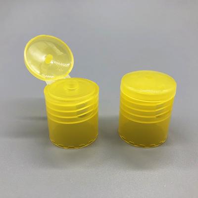 China 22/415 Orange and Yellow Color Polish Dispenser Flip Top Bottle Cap for sale