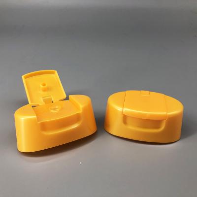 China Curved Shape Flip Top Dispensing Caps 24mm Snap Size ISO9001 Approved for sale