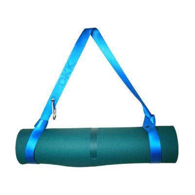 China Eco Friendly Yoga Exercise Custom Recycle Yoga Mat Two Colors Customized Carrying Strap for sale