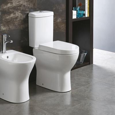 China Double-Flow Bathroom New Design Ceramic Sanitary Ware Siphonic WC Two Piece Rimless Toilet for sale