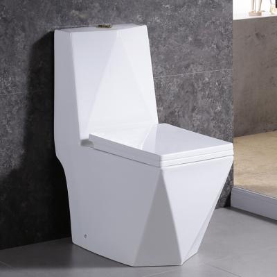 China China Factory Wholesale Design Ceramic Double-Flow Bathroom Sleek One-Piece Toilet for sale