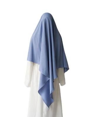 China Khimar Islamic Chiffon Light Blue Hijab Khimar Hijab Women Scarf for sale