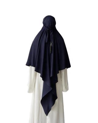 China Khimar Islamic Chiffon Navy Hijab Khimar Hijab Women Scarf for sale