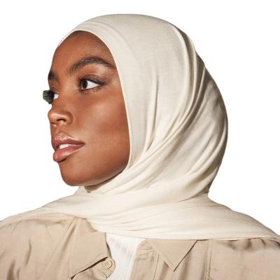 China Soft Touch Feeling Iman fashion Khimar hijab middle eastern women's hijab Malasia Hot Sale Jersey hijab high elasticity Ivory color for sale