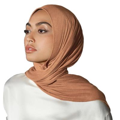 China Soft Touch Feeling Iman fashion Malaysia Dubai Suadi Muslim Hijabs Women High Stretch Plain Scarf Striped Knit Scarf Color support customization for sale