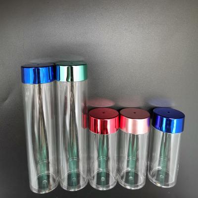 China PET plastic pill bottle 100CC 100ml tube VC vitamin effervescent tablet bottle effervescent plastic pill bottle for sale