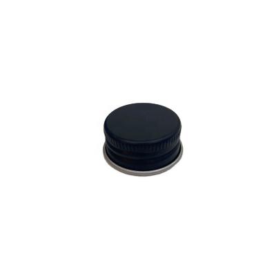 China Non Refillable Aluminum Lid Black Color 28*13mm Aluminum Cap For Bottle for sale