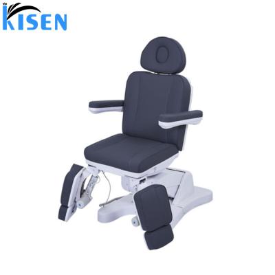 China Modern high quality electric facial bed massage table black color with 5 motors separated leg rotation spa chair for beauty SPA salon for sale