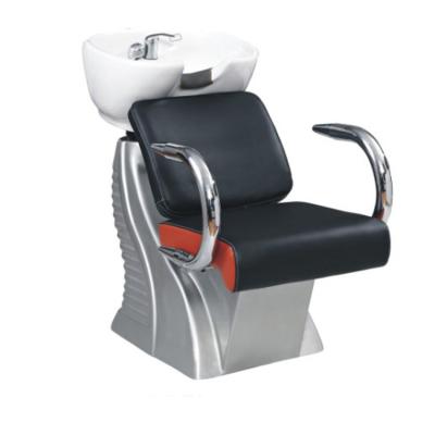 China Luxury Hair Salon Brown Shampoo Chair With Massage for sale