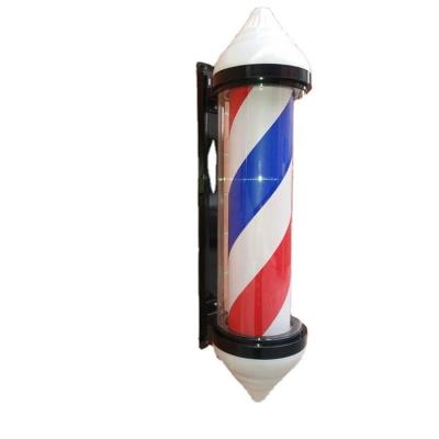 China Barber Shop LED Barber Pole Red Black White Modern Warm Blue Shop Logo Waterproof Rotating Light Sign Logo Wall Light Outdoor Barber Shop for sale