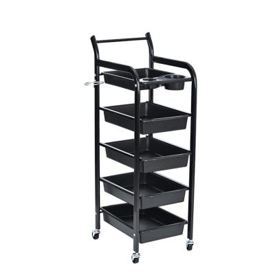 China Heavy-duty KISEN cheap hair beauty salon furniture equipment drawer trolley for hairdresser with wheels for sale