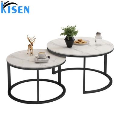 China (Other)Reception Table Waiting Room Table Adjustable Luxury White Round Coffee Table Set for sale