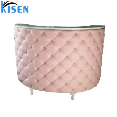 China (Other) High Quality Adjustable Reception Desk Salon Reception Desk Counter for sale