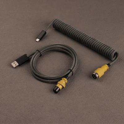 中国 Multi function data transfer cable m12 gx16 gx12 connector braided cables aviation connector cable for gaming keyboard 販売のため