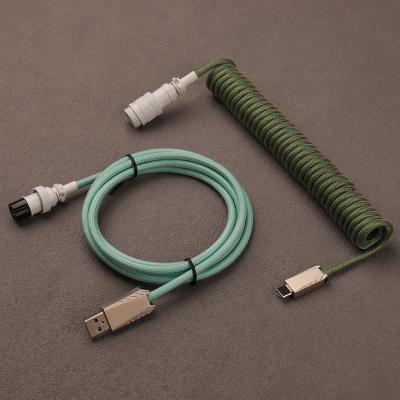 中国 Multi function data transfer cable type metal shell computer keyboard cable lemou connector coil cable gx16 aviator cable 販売のため