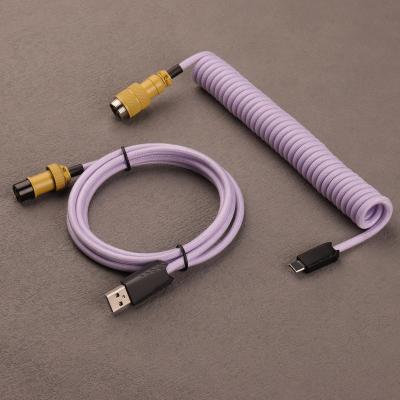 중국 Multi Cable Keyboard Data Transfer Function Cable USB C Metal Stretch Cord Mechanical Pink USB Charger Cable For Mechanical Keyboard iPad 판매용