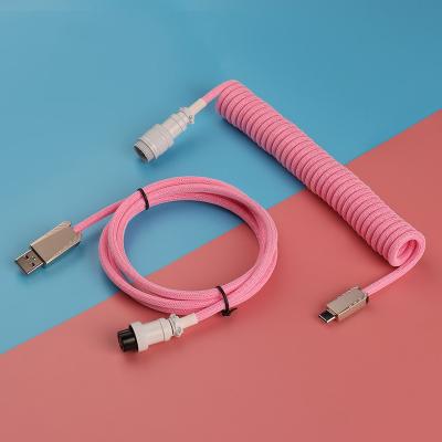 중국 Multi Function Data Transfer Cable Type C Cable Micro USB Flat Cable Nylon Filler String Stretch Cord For Gamer Keyboard 판매용