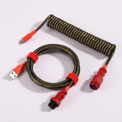 China Multi type c usb cable keyboard function data transfer data transfer mechanical cable gx16 aviation nylon gx16 usb cable aviator c à venda