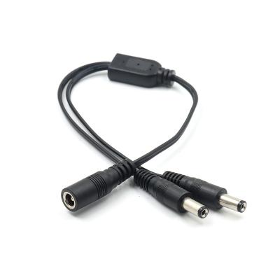 China 20cm Industrial DC Y Male Female Cable 1 To 2 Splitter Power Cable 2.5mm Electrical Cable for sale