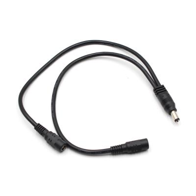 China Telecommunication 20CM 2.1mm DC 1 To 2 Extension Cable DC Splitter Power Cable for sale