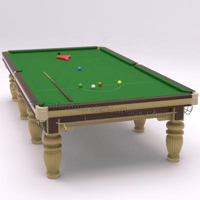 China Sports Entertainment Billiard Table Manufacturer Chinese Professional Slate Pool Billiards 12ft Unisex Silver Solid Wood for sale