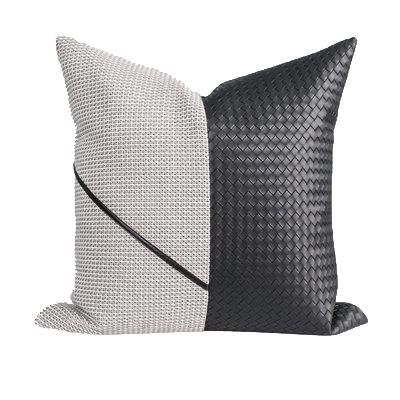 China Decorative Anti-Static Home Decor Cushion Pillow Case Leatherette Quilting Canvas for sale