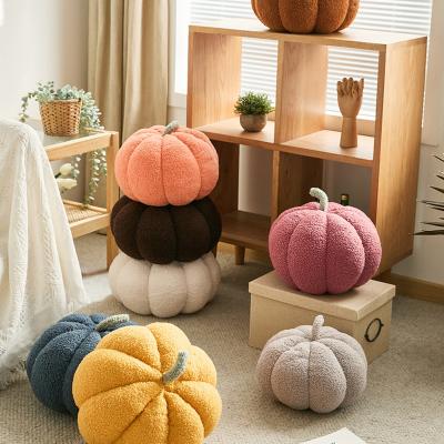 China Anti-Static Velvet Chair Sofa Cushion Round Pumpkin Throw Recline Pleated Round Pillow for sale