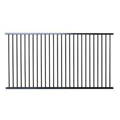 China Best Selling Industrial Fence Easily Assembled Classic 2 Rail Flat Surface Customized Design /residential/commercial Garden Panel for sale