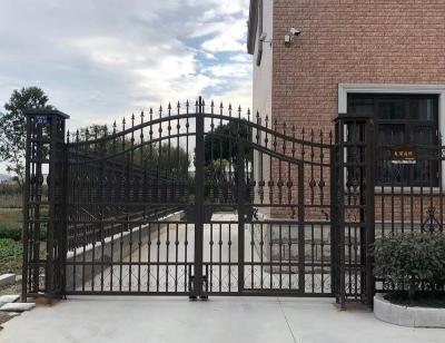 China Traditional Aluminum Metal Garage Galvanized Steel Villa Driveway Gate for sale