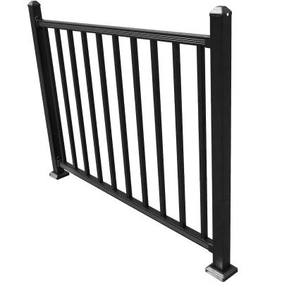 China High quality easily assembled black aluminum railing of European style barrier for any porch, deck or stairs on sale for sale