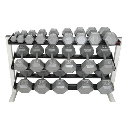 China Arms Wholesale Power Training Fitness Equipment 3LB Cast Iron Hex Lifting Dumbbell for sale