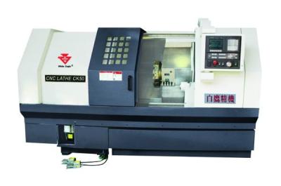 China High rigidity CNC Lathe Machine with 45°Integrated / Hollow Hydraulic 3 - jaw chuck for sale