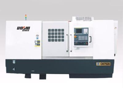 China High precision CNC Lathe Machine through - hole spindle driven by large field AC main motor for sale